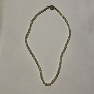 Imitation pearl necklace